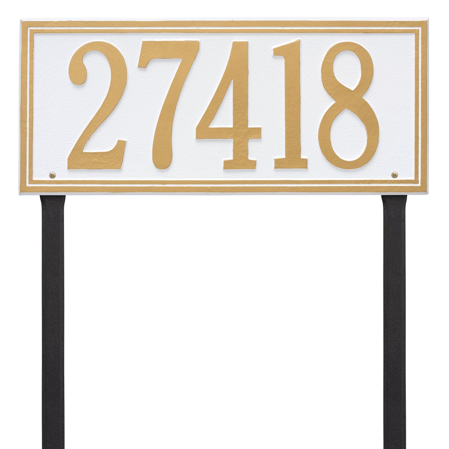 Double Line Estate Lawn Address Plaque - One Line