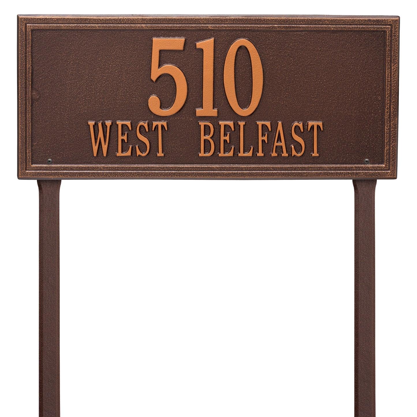 Double Line Estate Lawn Address Plaque - Two Line