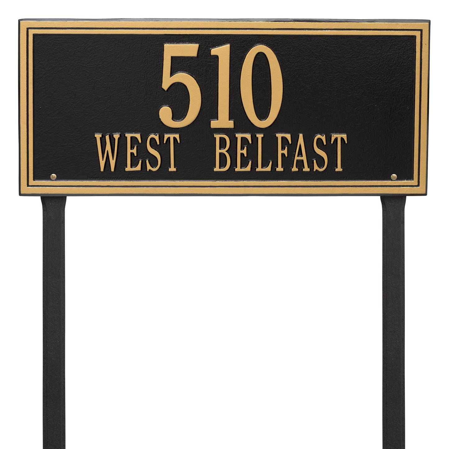Double Line Estate Lawn Address Plaque - Two Line