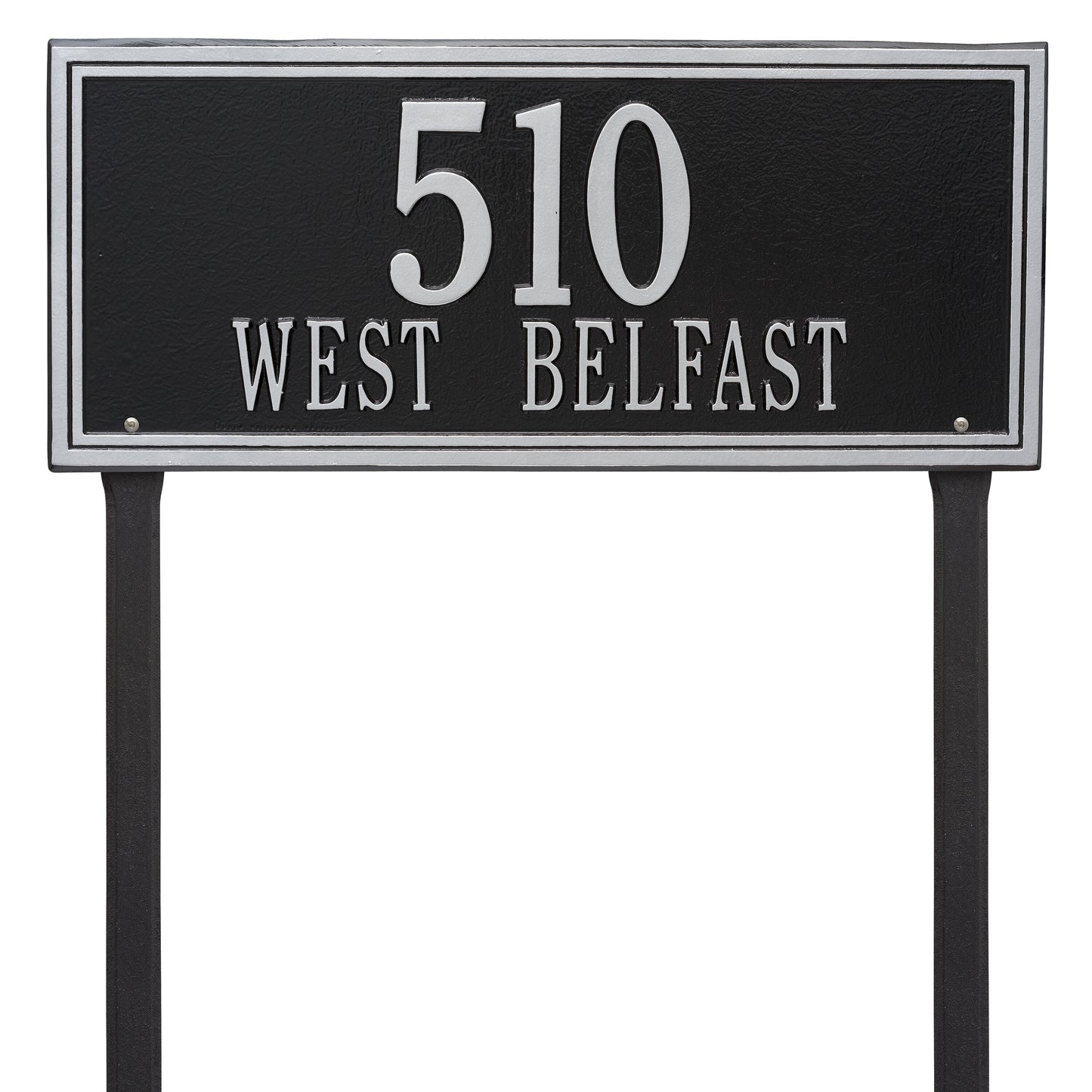 Double Line Estate Lawn Address Plaque - Two Line