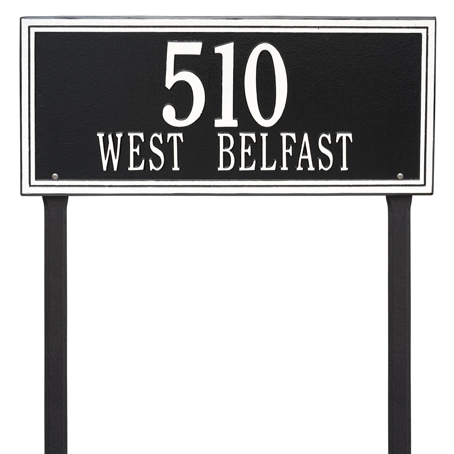 Double Line Estate Lawn Address Plaque - Two Line