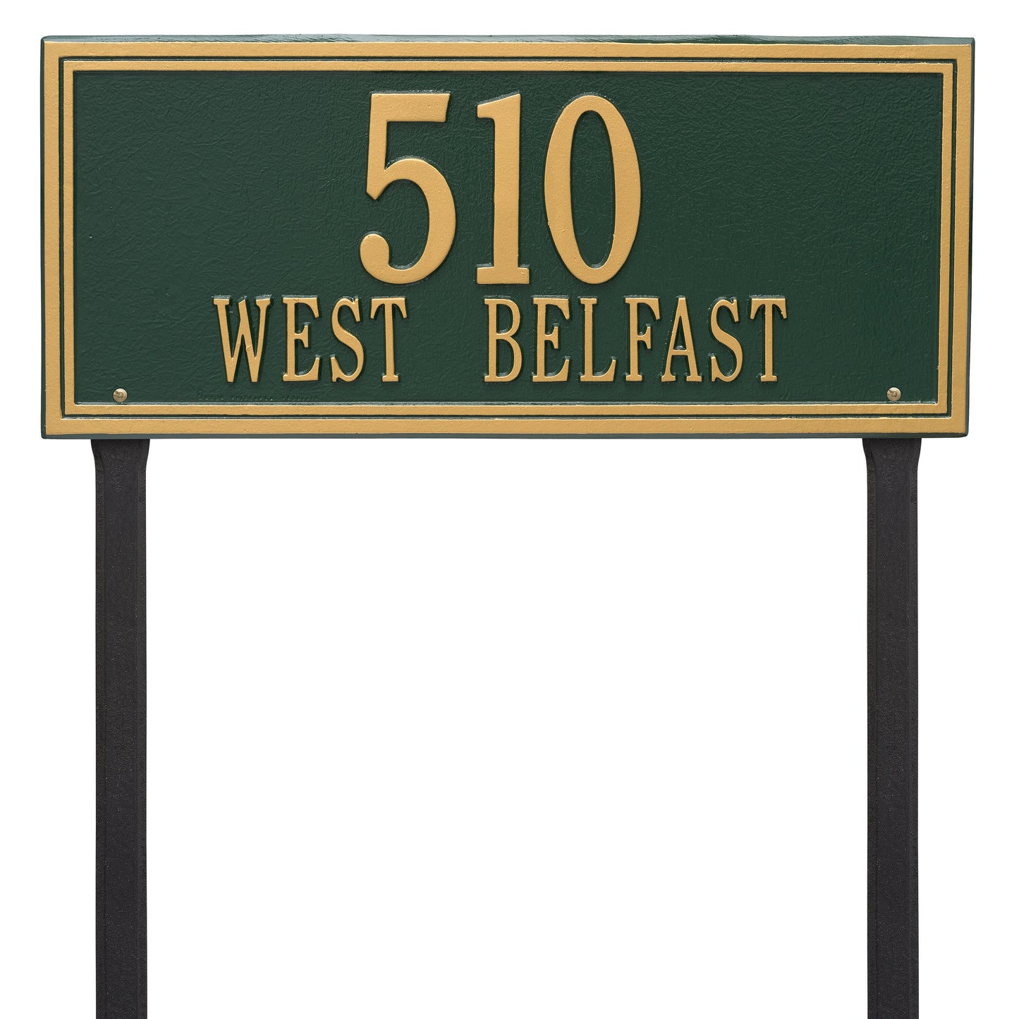Double Line Estate Lawn Address Plaque - Two Line