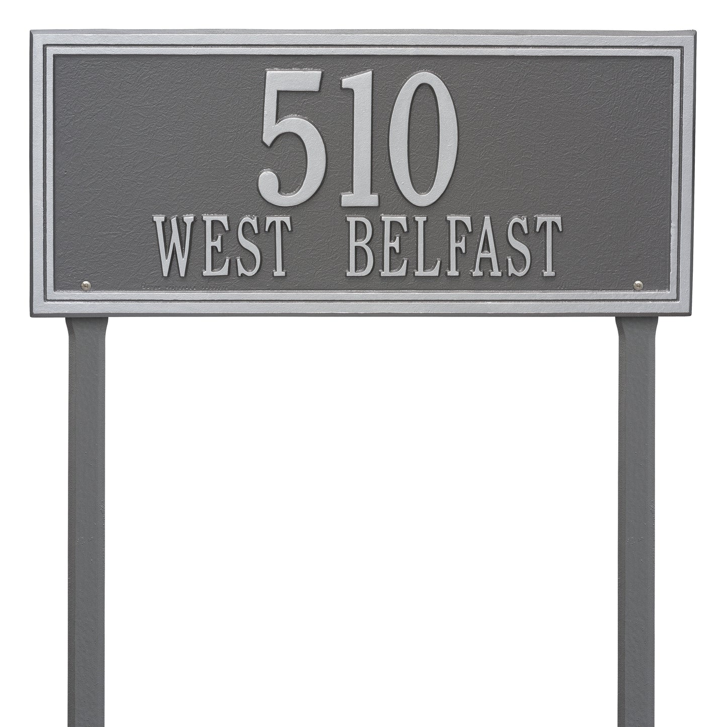 Double Line Estate Lawn Address Plaque - Two Line