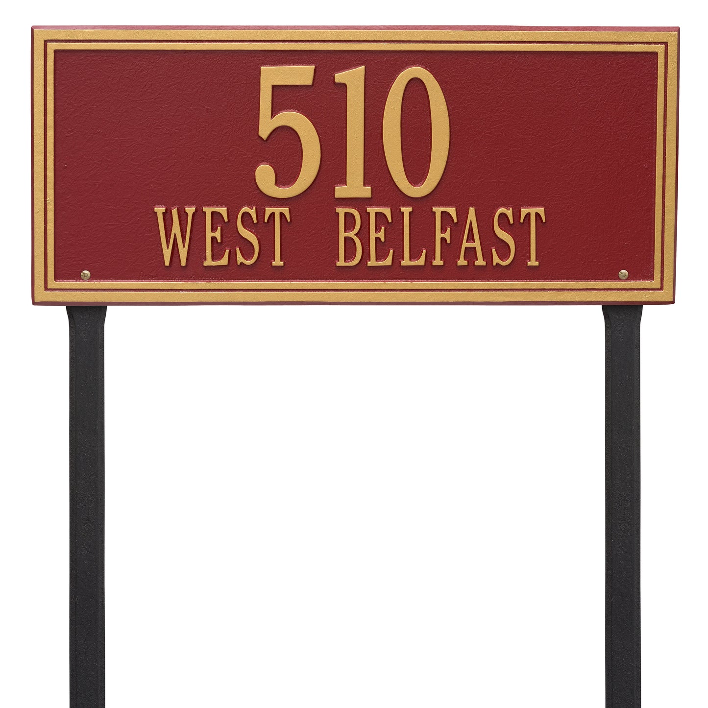 Double Line Estate Lawn Address Plaque - Two Line