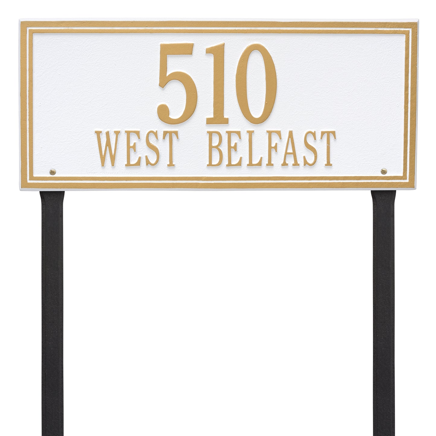 Double Line Estate Lawn Address Plaque - Two Line