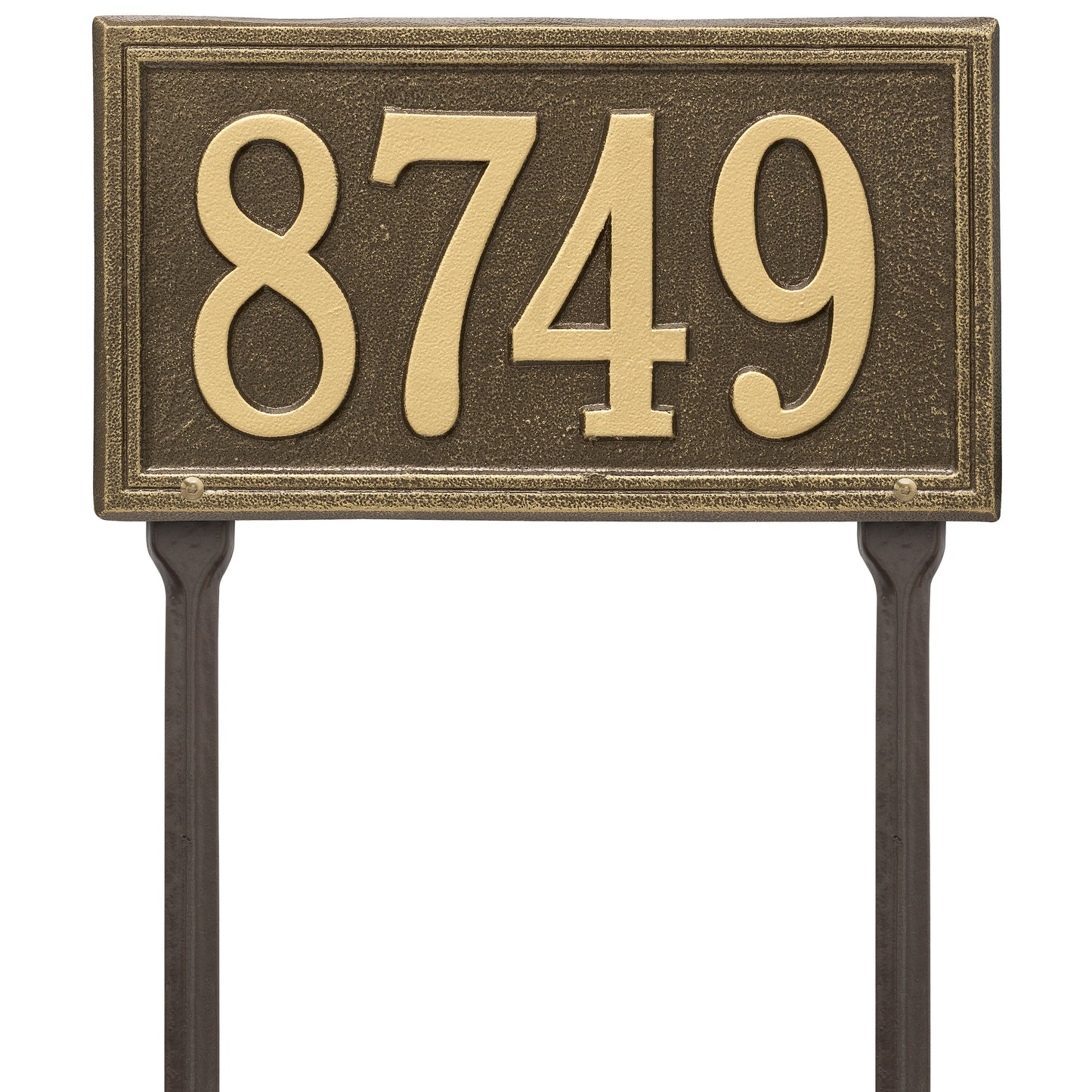 Double Line Standard Lawn Address Plaque – One Line