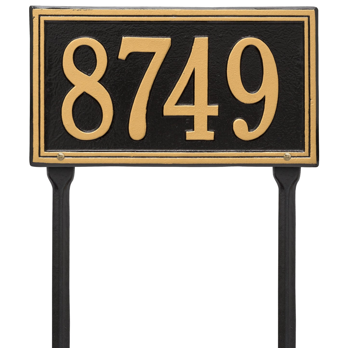 Double Line Standard Lawn Address Plaque – One Line