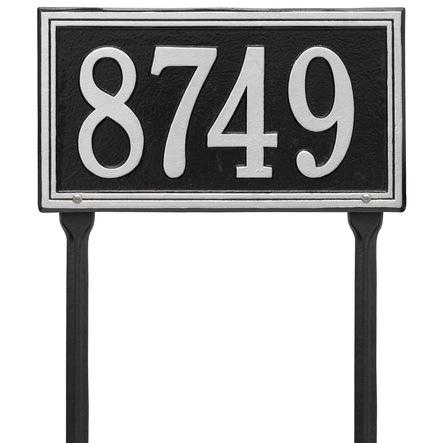 Double Line Standard Lawn Address Plaque – One Line