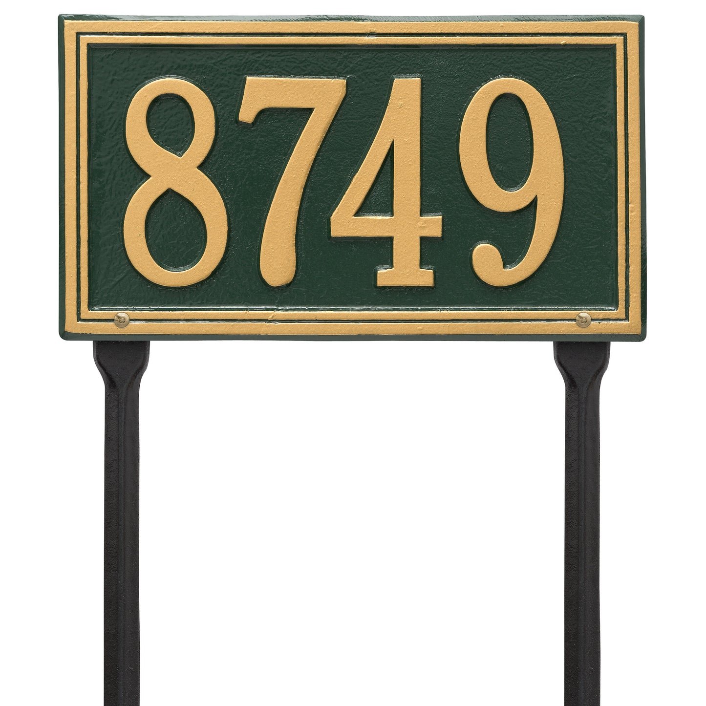 Double Line Standard Lawn Address Plaque – One Line