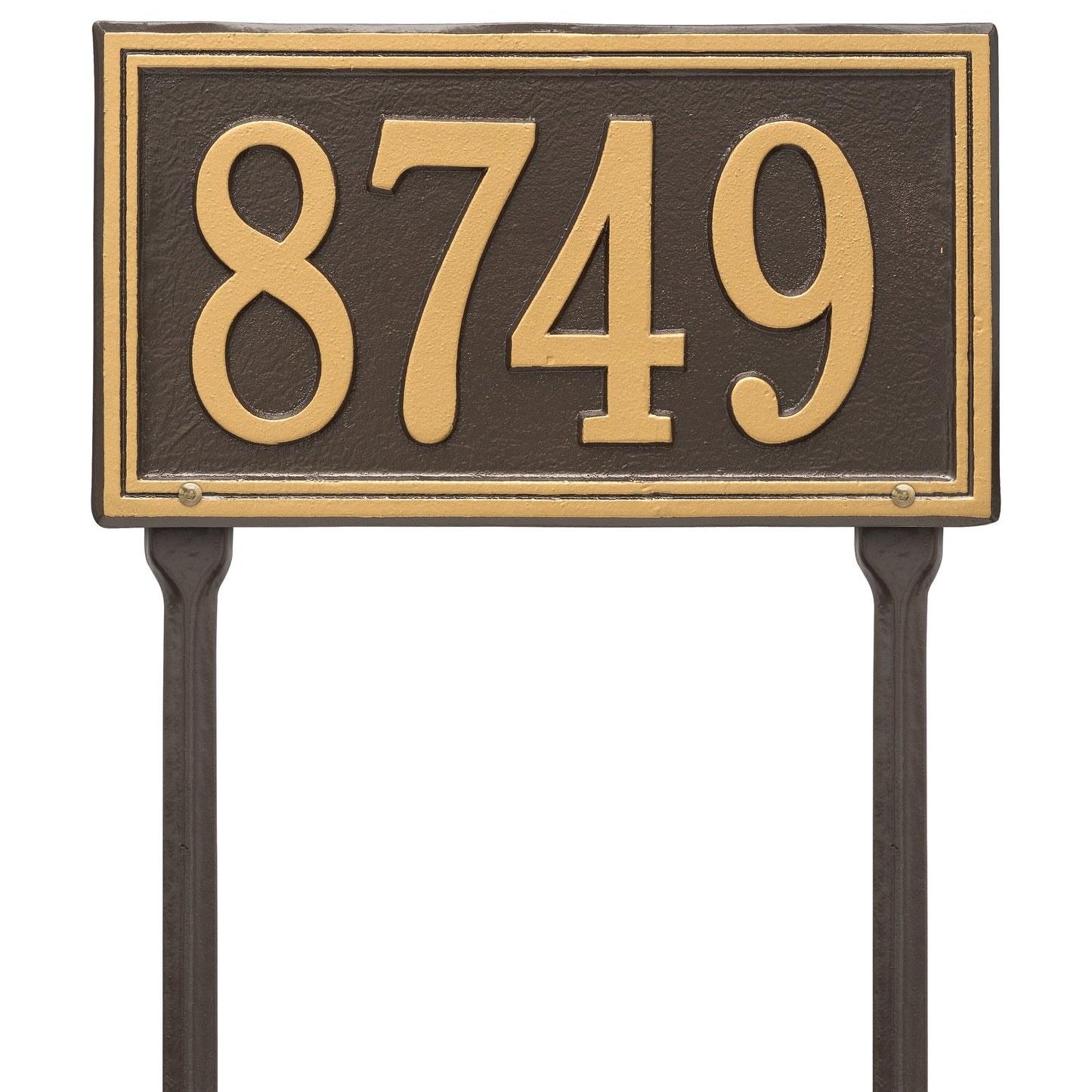 Double Line Standard Lawn Address Plaque – One Line