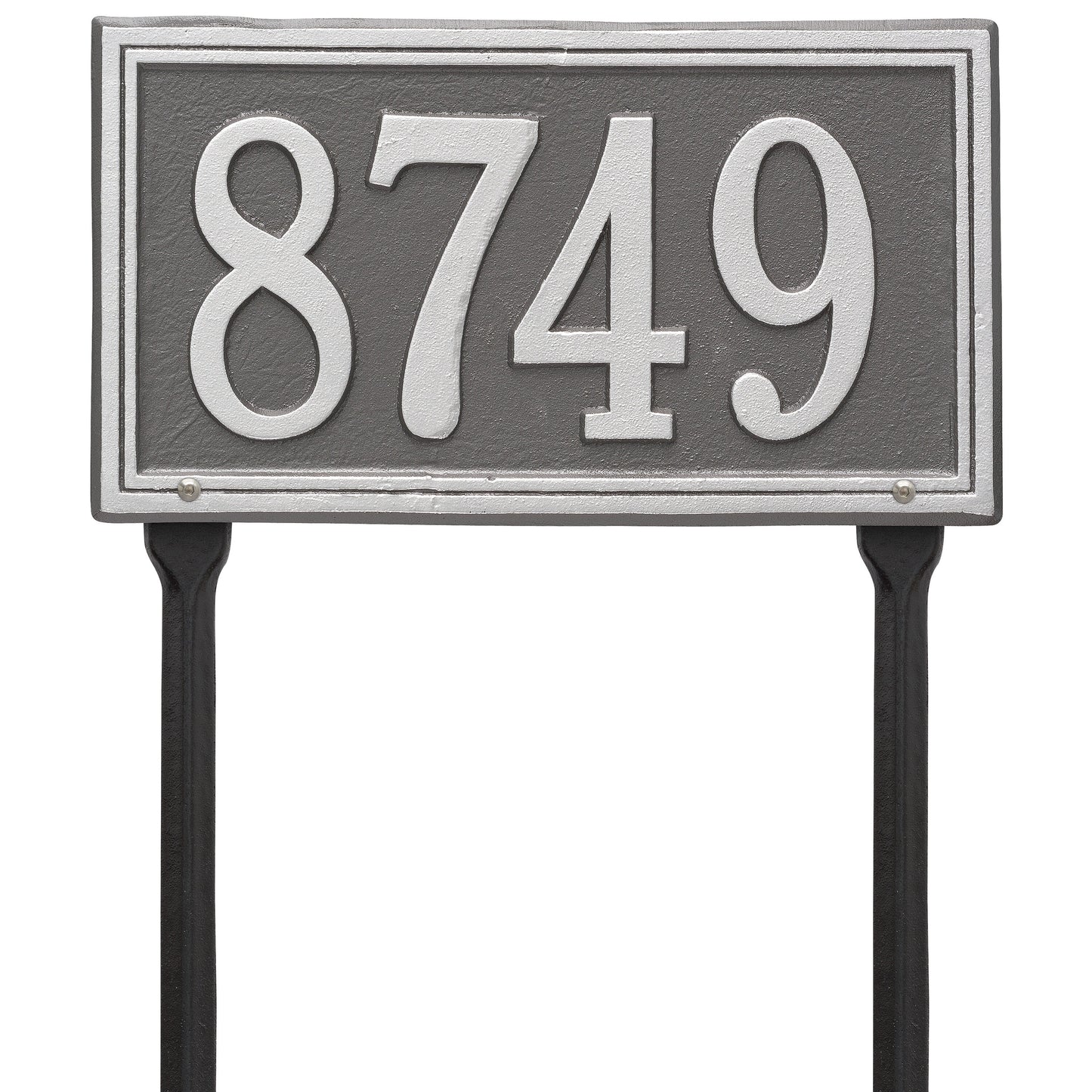 Double Line Standard Lawn Address Plaque – One Line