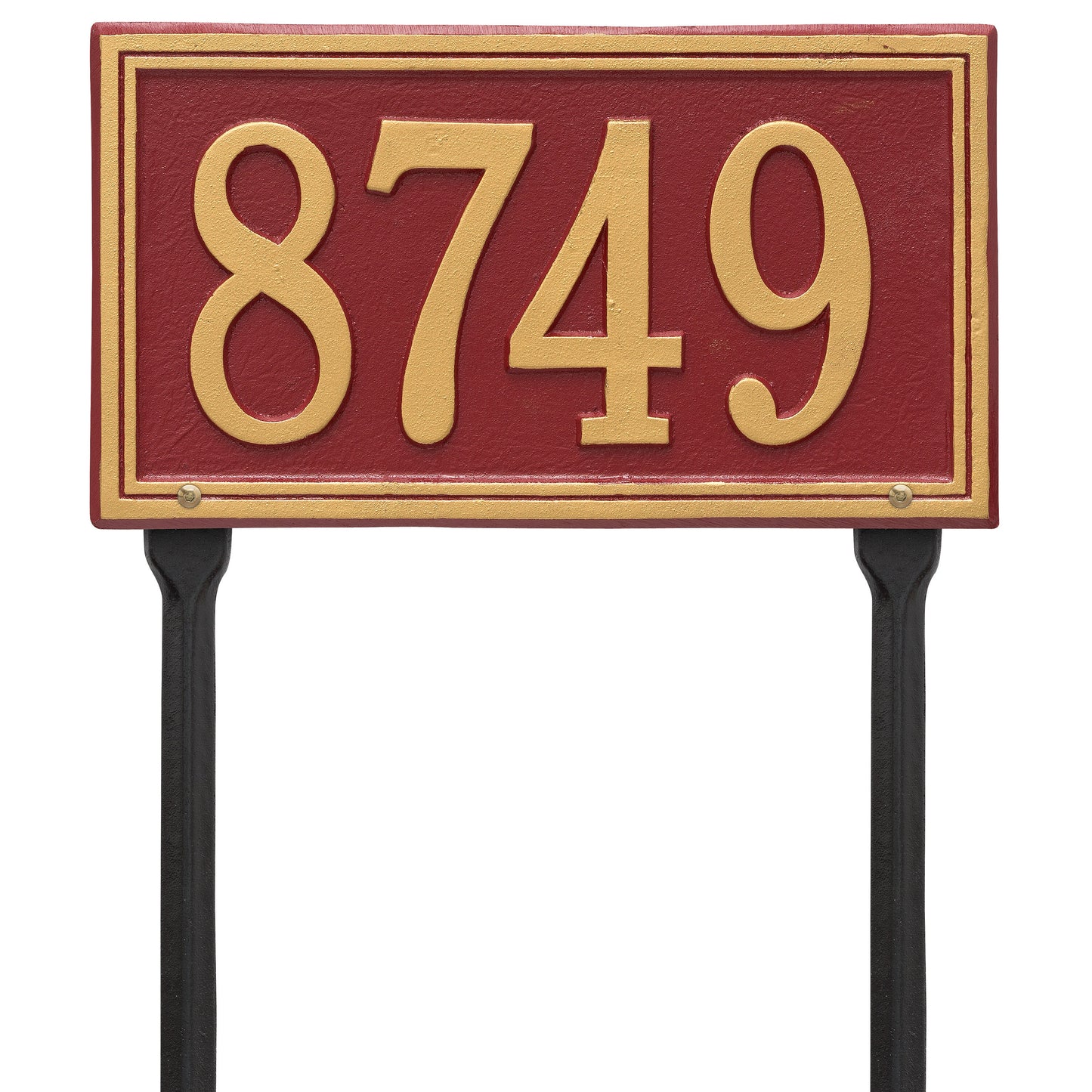 Double Line Standard Lawn Address Plaque – One Line