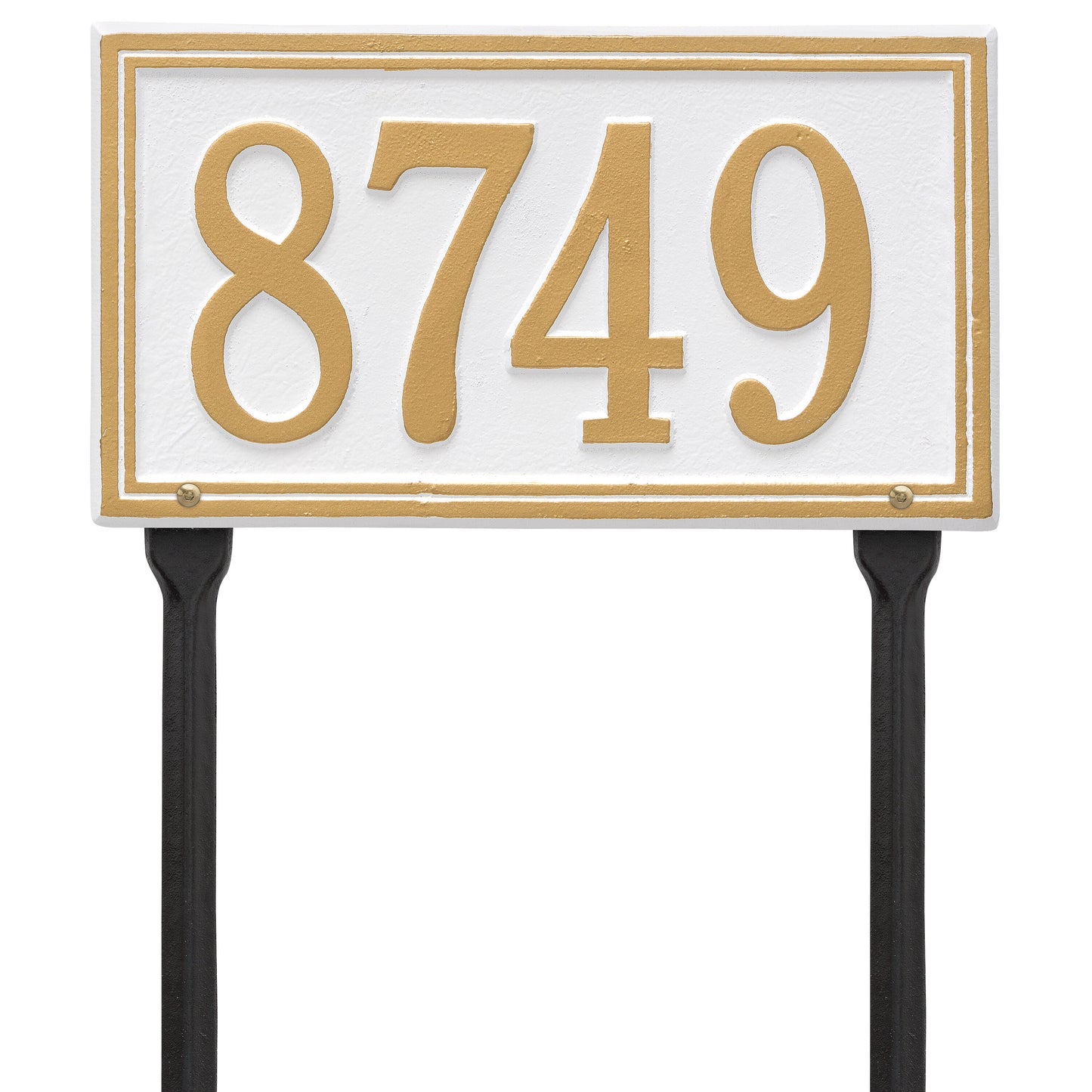 Double Line Standard Lawn Address Plaque – One Line