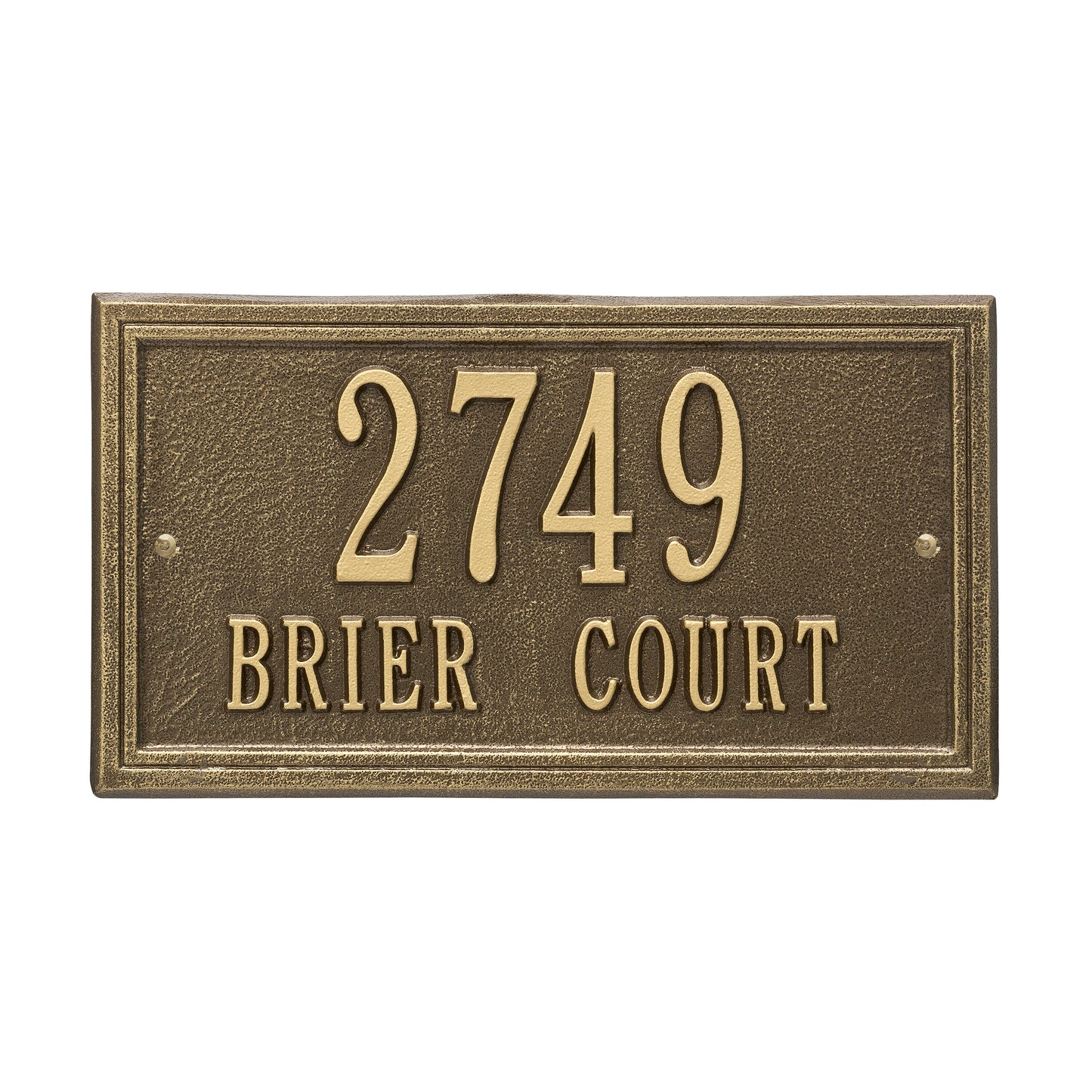 Double Line Standard Wall Address Plaque – Two Line