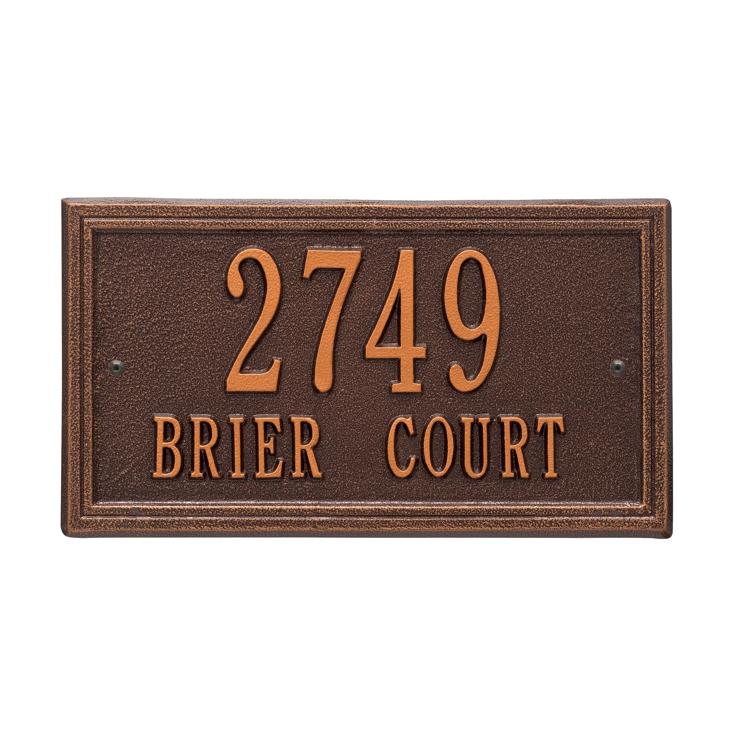 Double Line Standard Wall Address Plaque – Two Line