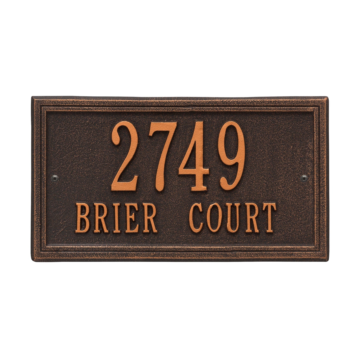 Double Line Standard Wall Address Plaque – Two Line