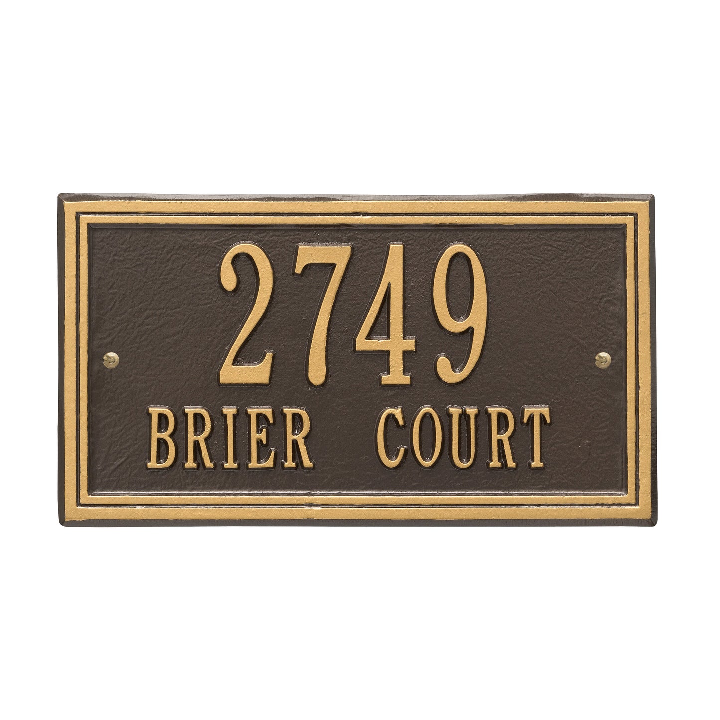 Double Line Standard Wall Address Plaque – Two Line
