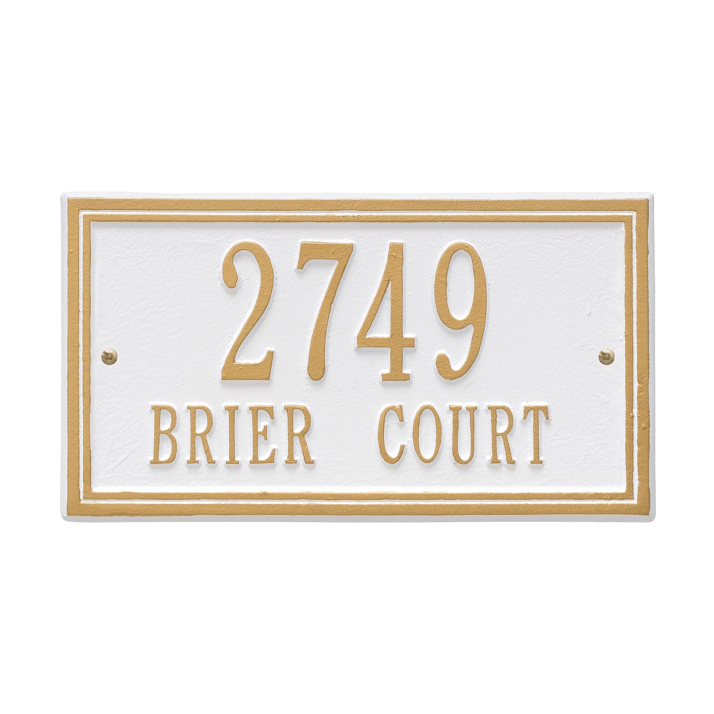 Double Line Standard Wall Address Plaque – Two Line