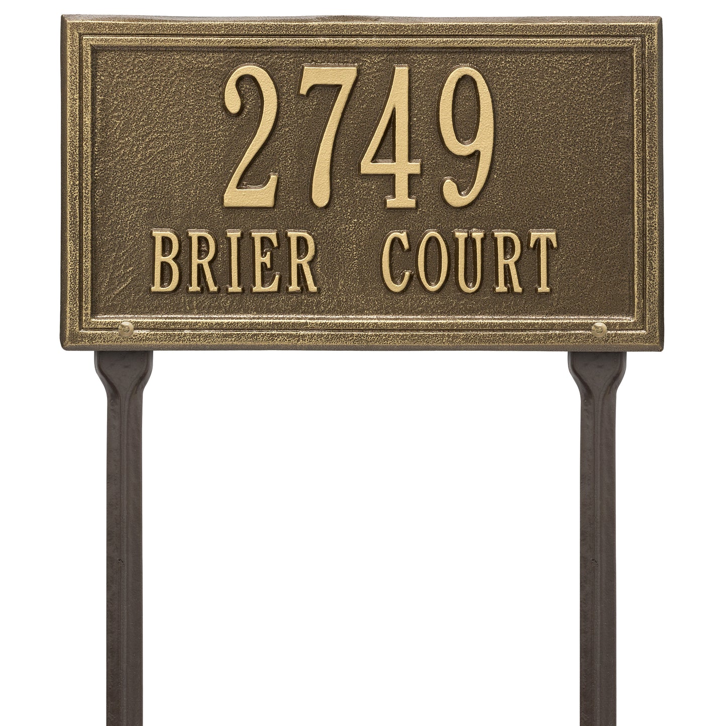 Double Line Standard Lawn Address Plaque – Two Line
