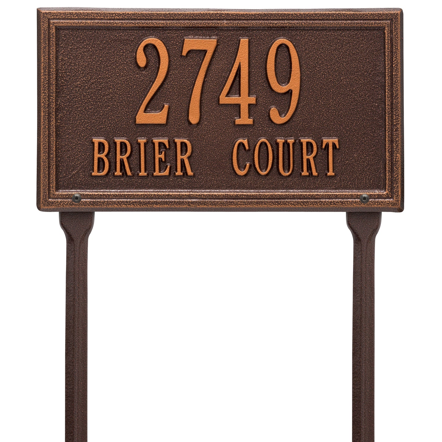 Double Line Standard Lawn Address Plaque – Two Line