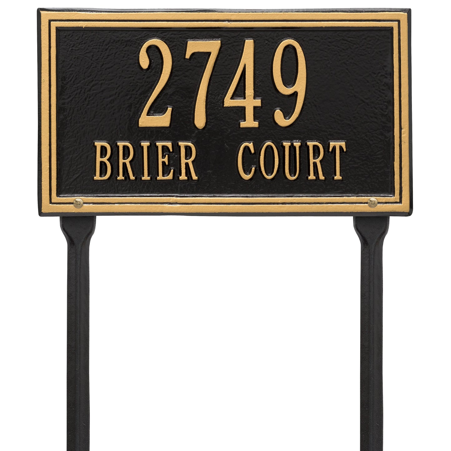 Double Line Standard Lawn Address Plaque – Two Line