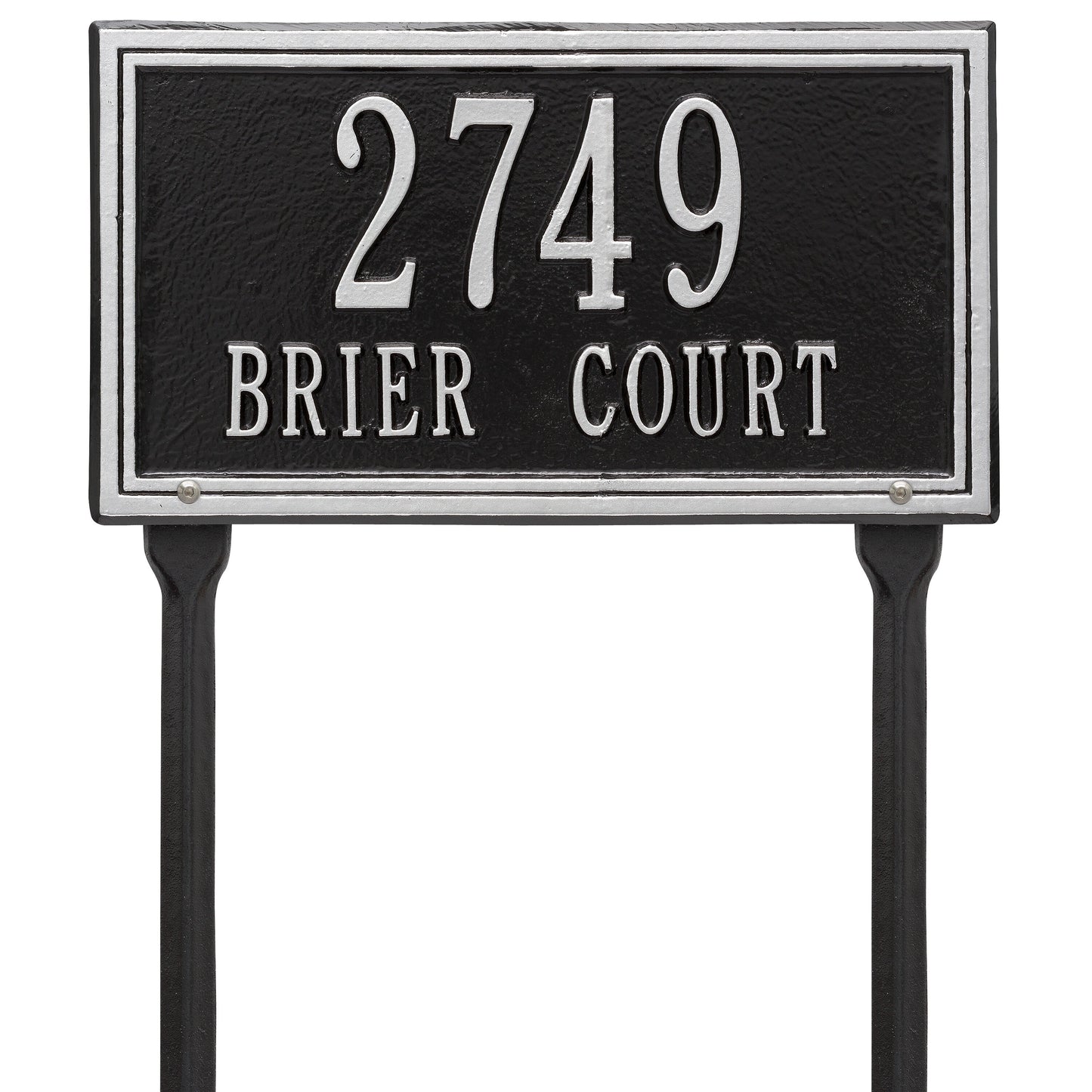Double Line Standard Lawn Address Plaque – Two Line