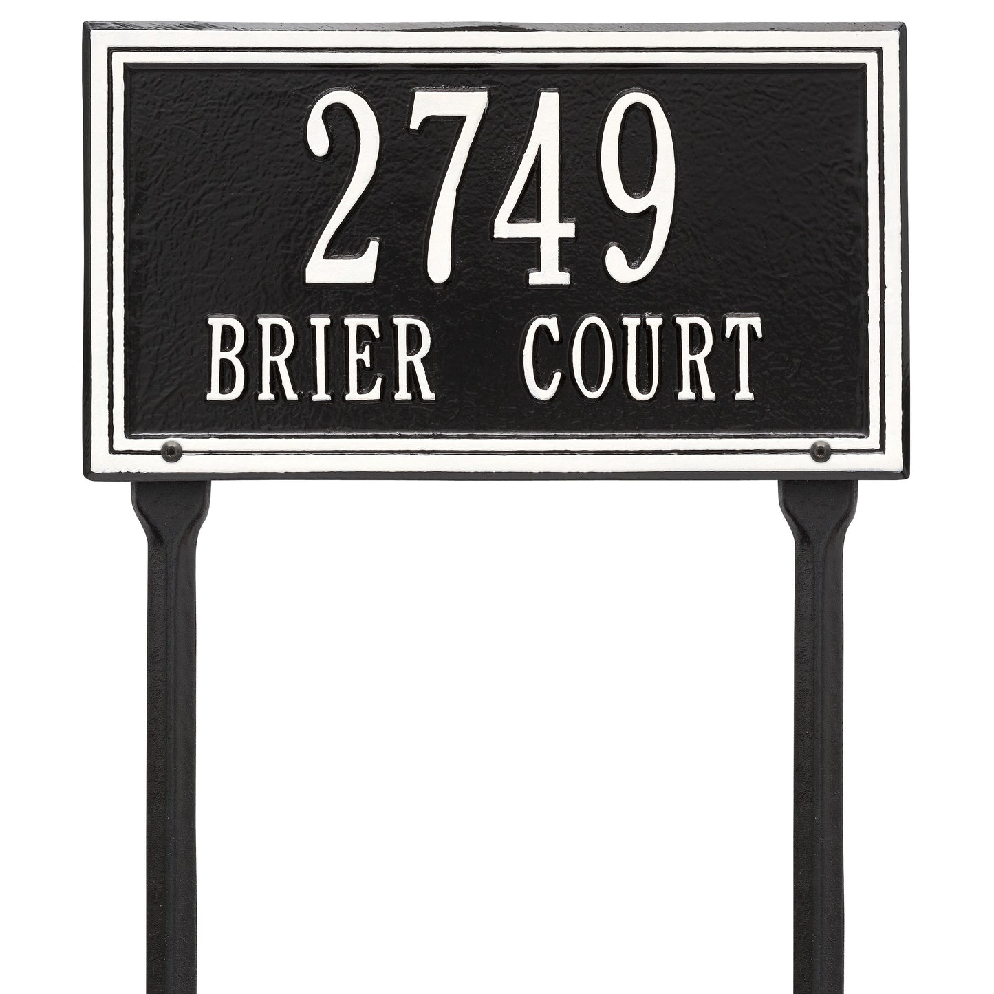 Double Line Standard Lawn Address Plaque – Two Line