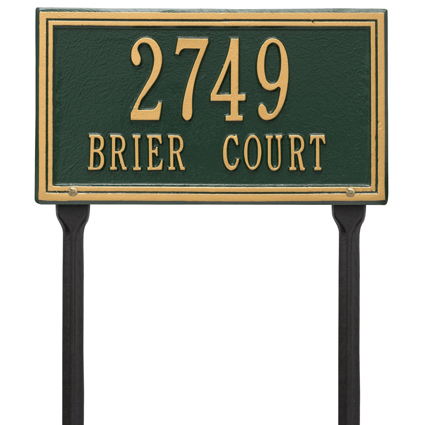 Double Line Standard Lawn Address Plaque – Two Line