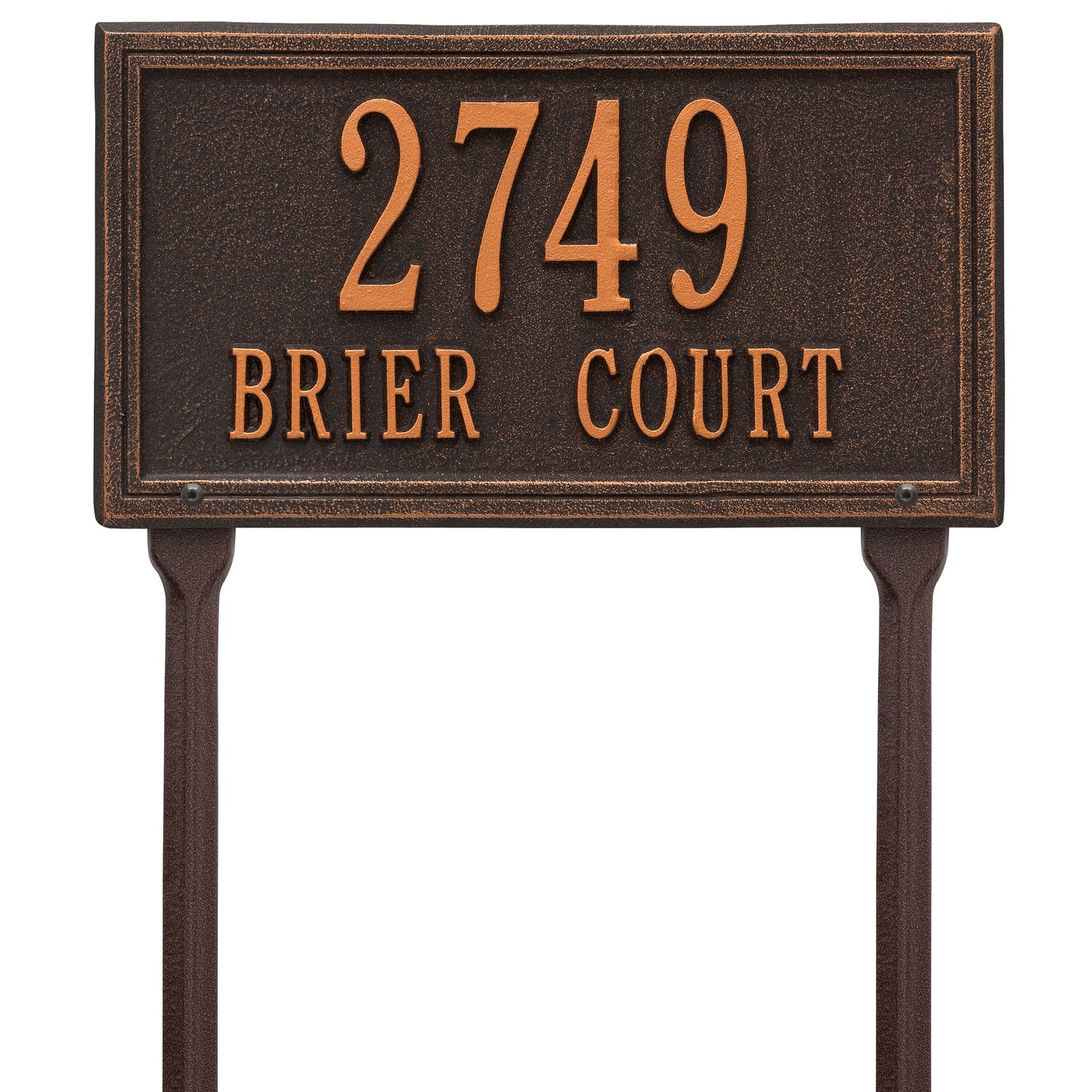 Double Line Standard Lawn Address Plaque – Two Line