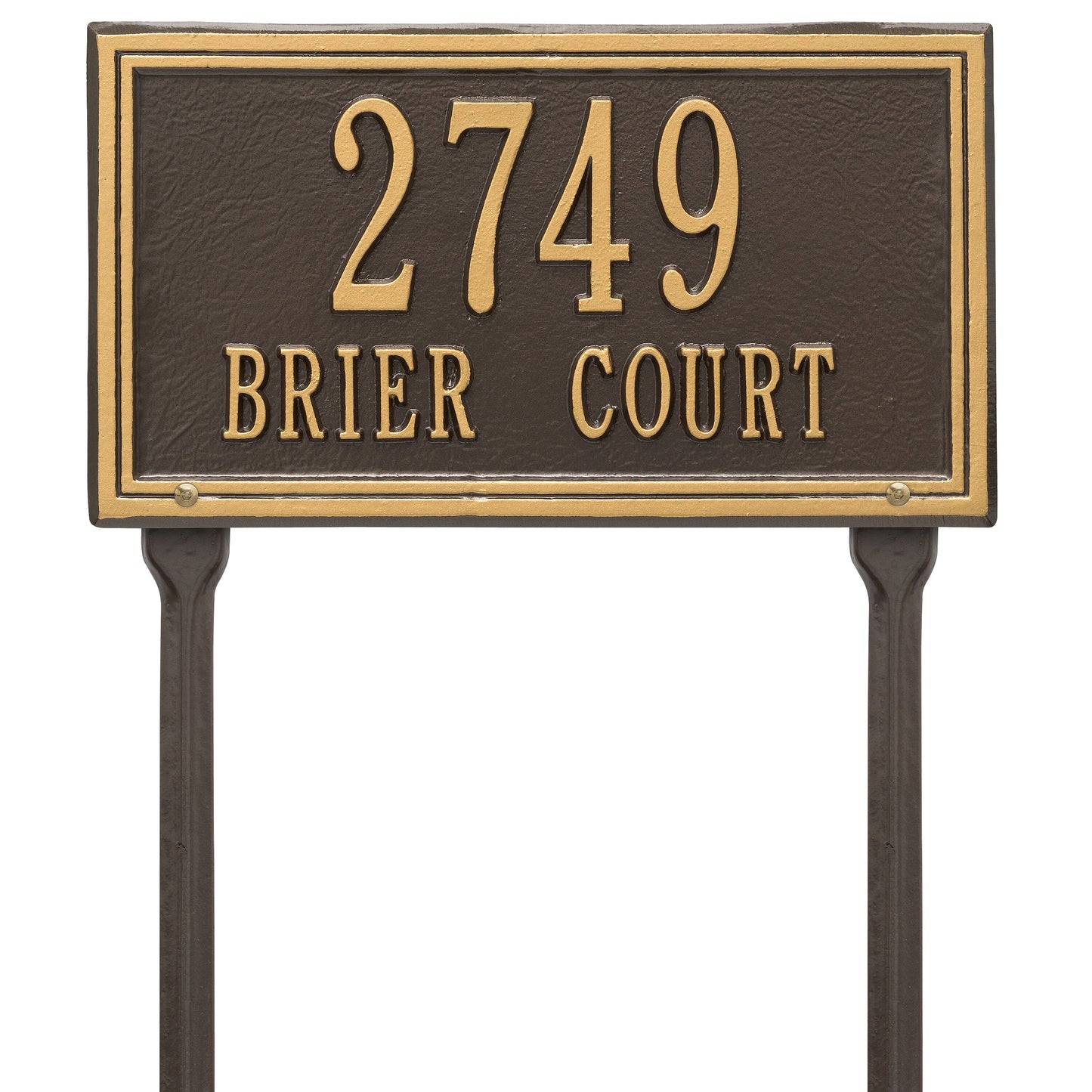Double Line Standard Lawn Address Plaque – Two Line