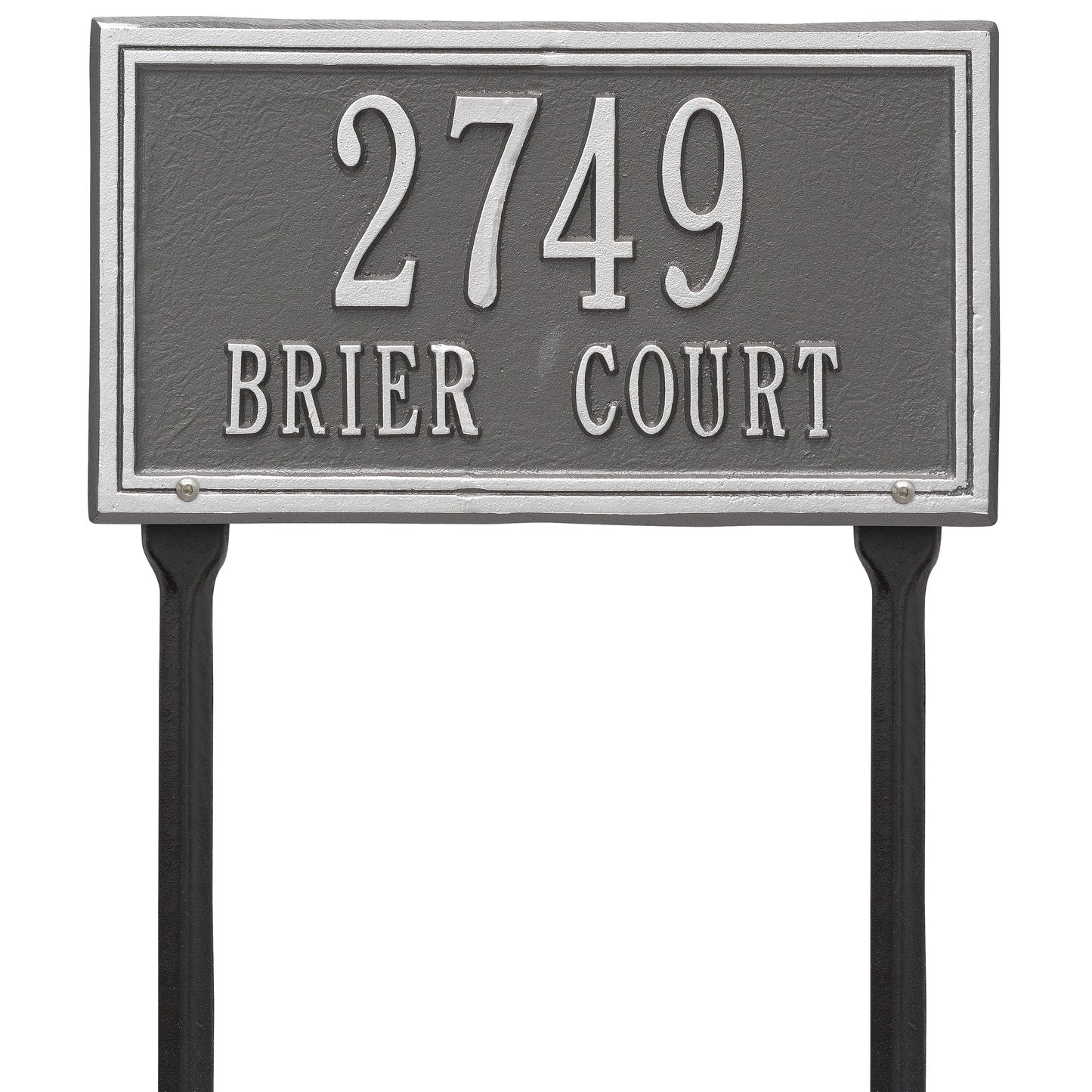 Double Line Standard Lawn Address Plaque – Two Line