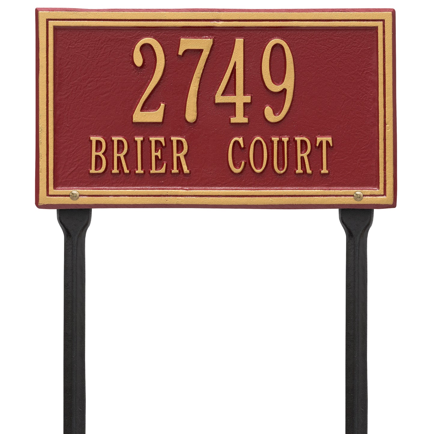Double Line Standard Lawn Address Plaque – Two Line