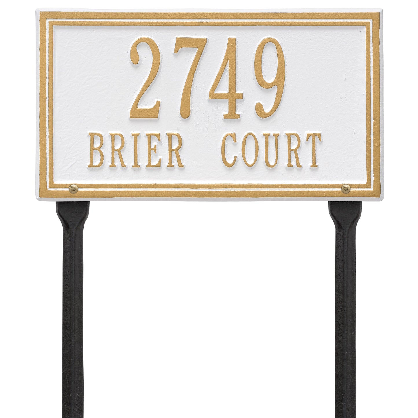 Double Line Standard Lawn Address Plaque – Two Line