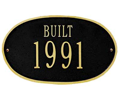 BUILT Date Personalized Plaque - One Line