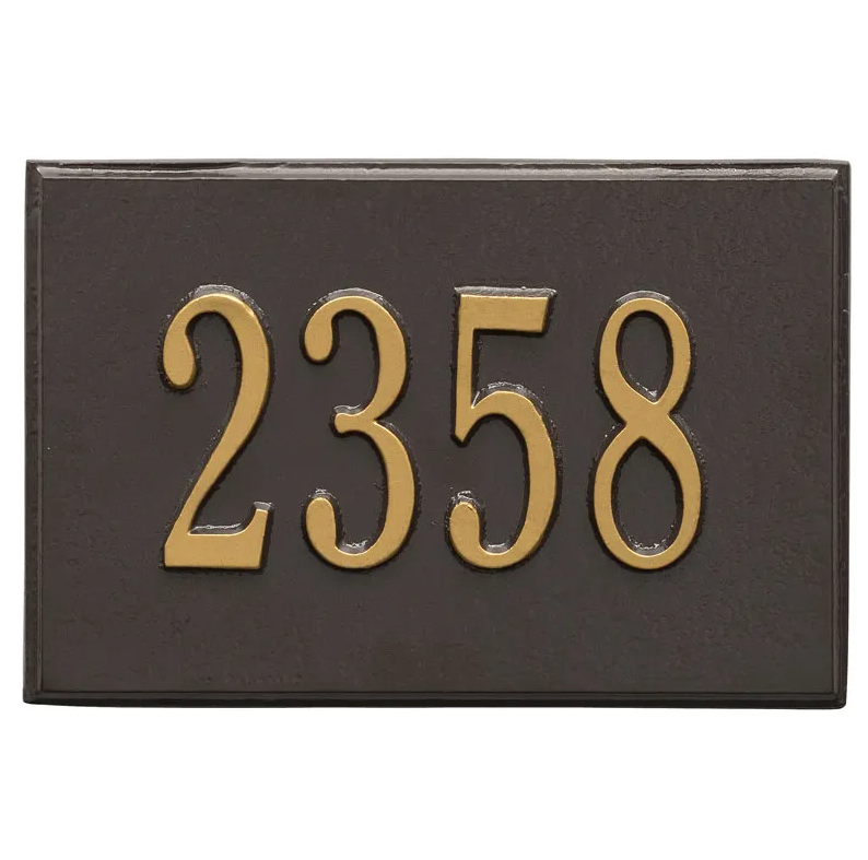 Whitehall Products Mailbox Plaque Color Bronze/Gold