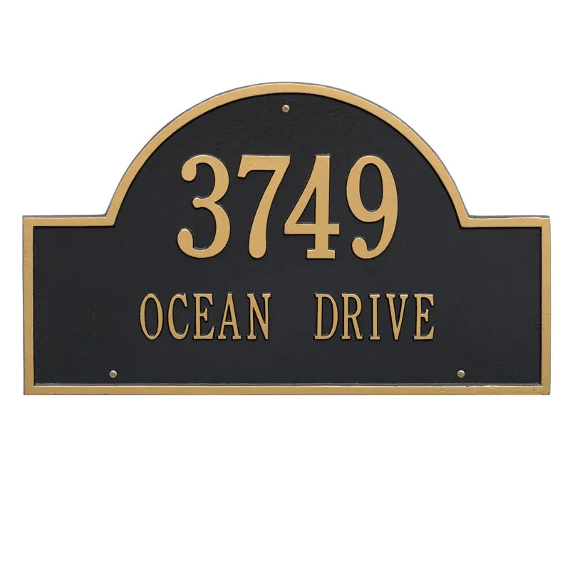 Whitehall Products Arch Marker Estate Wall Plaque - Two Line - Rational Plaques
