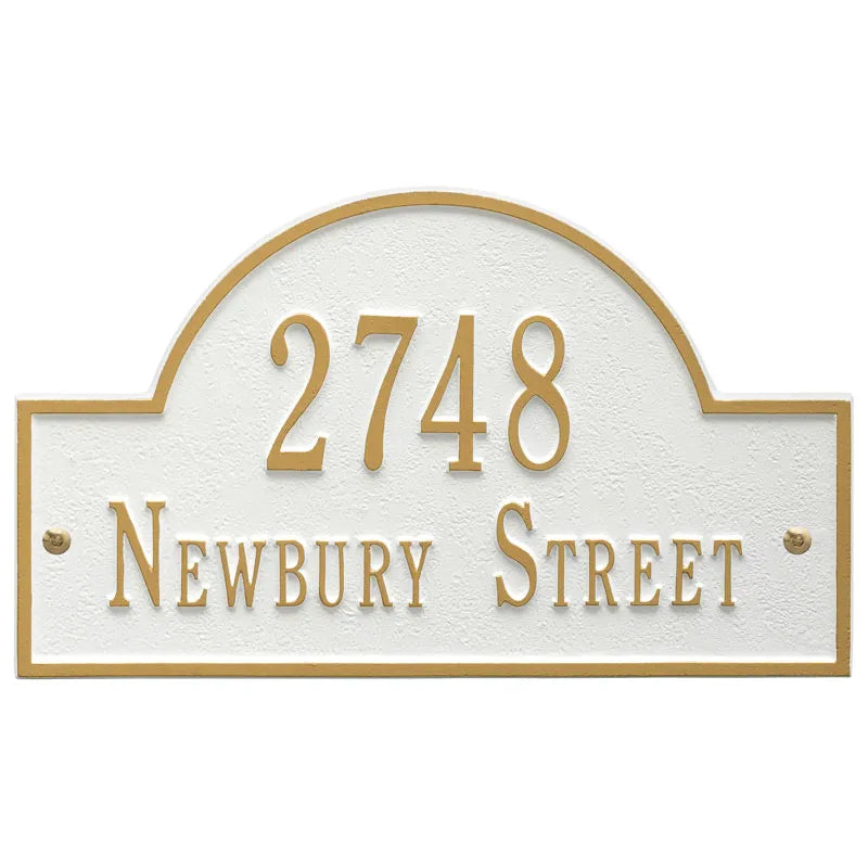 Whitehall Products Arch Marker Standard Wall Plaque - Two Line - Rational Plaques