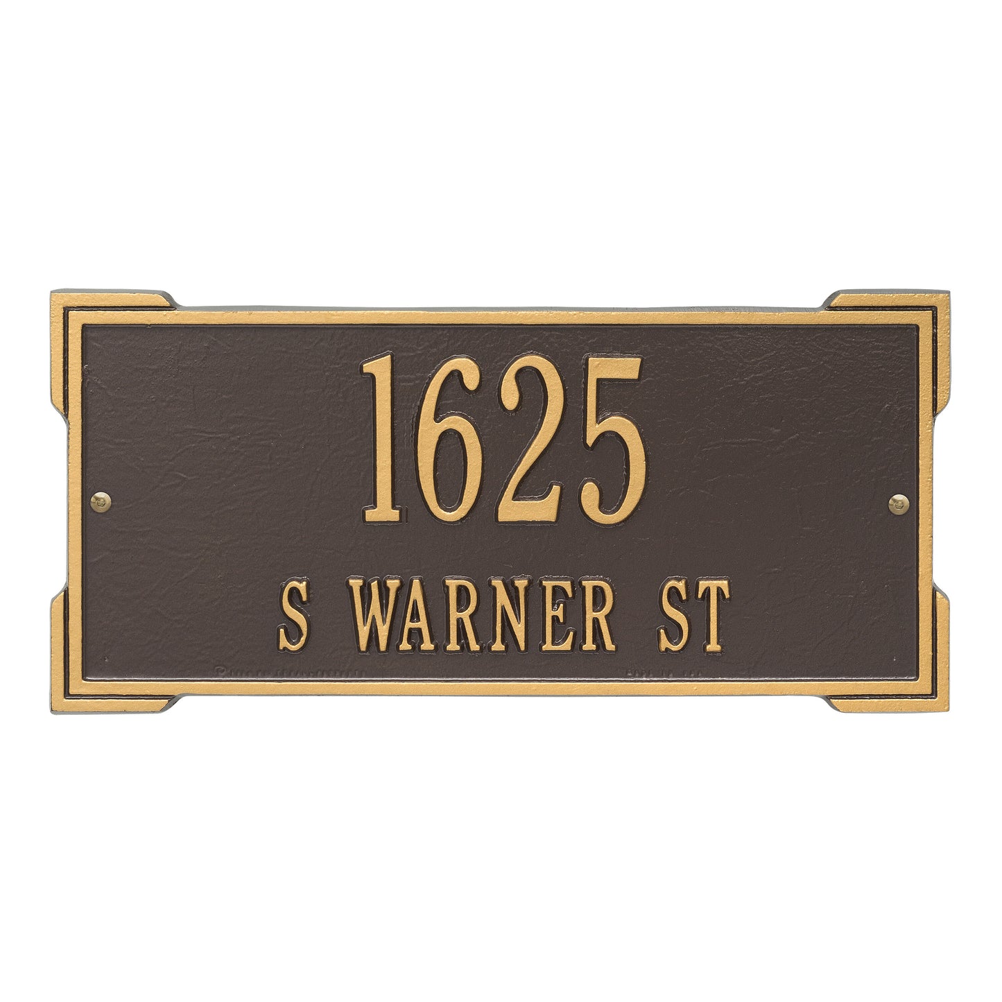 Whitehall Products Personalized Roanoke Standard Wall Plaque Two Line Pewter/silver