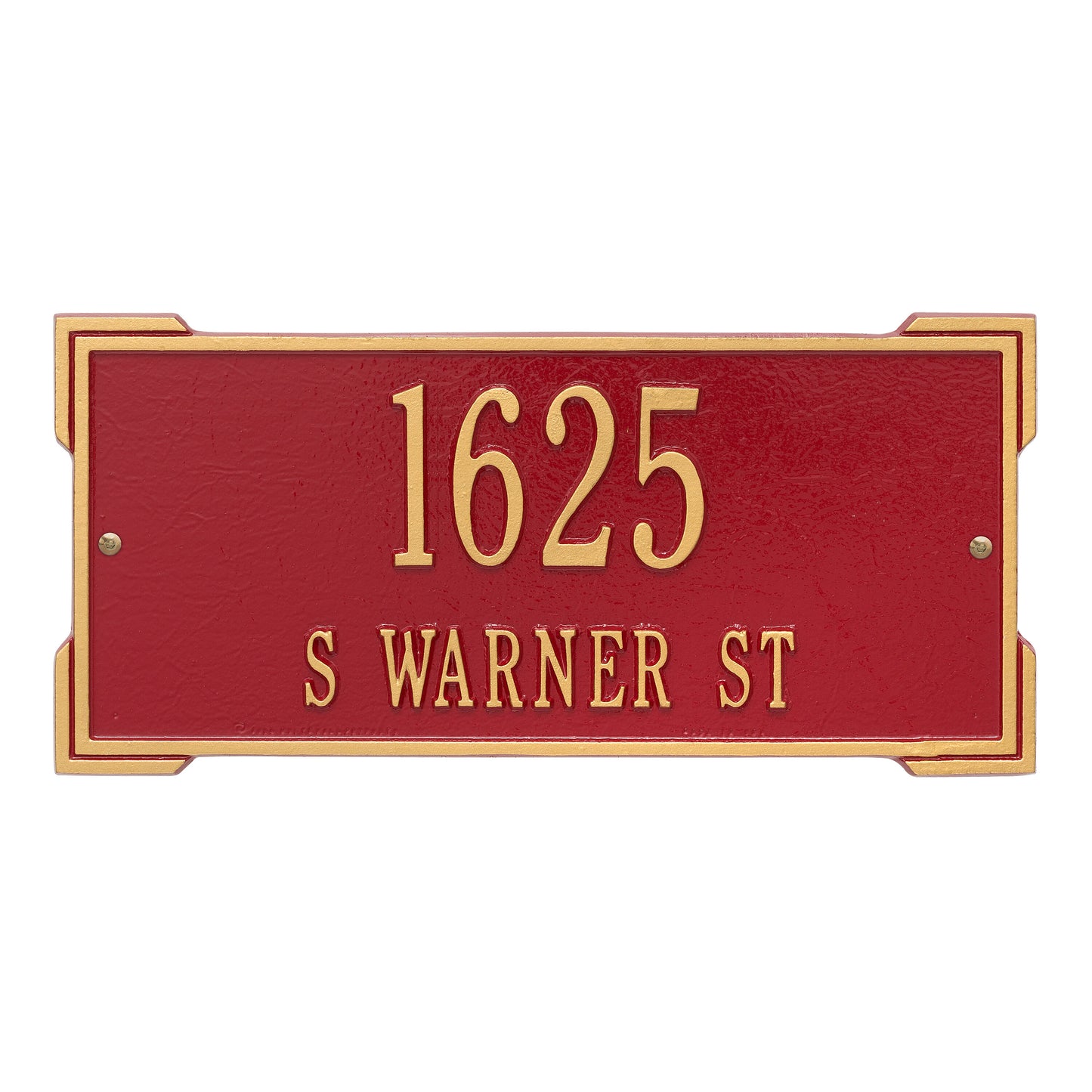Whitehall Products Personalized Roanoke Standard Wall Plaque Two Line White/gold