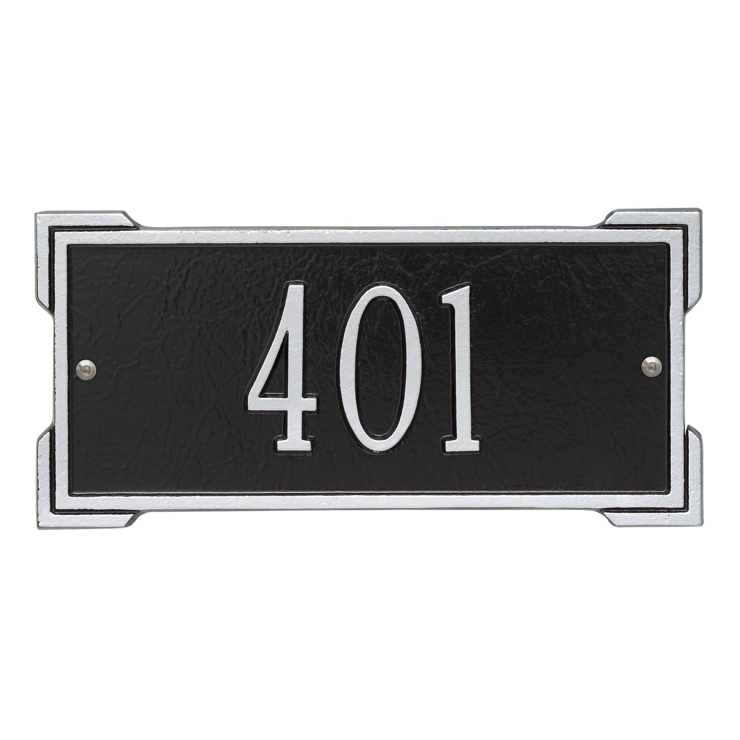 Whitehall Products Personalized Roanoke Mini Wall Plaque One Line Black/white