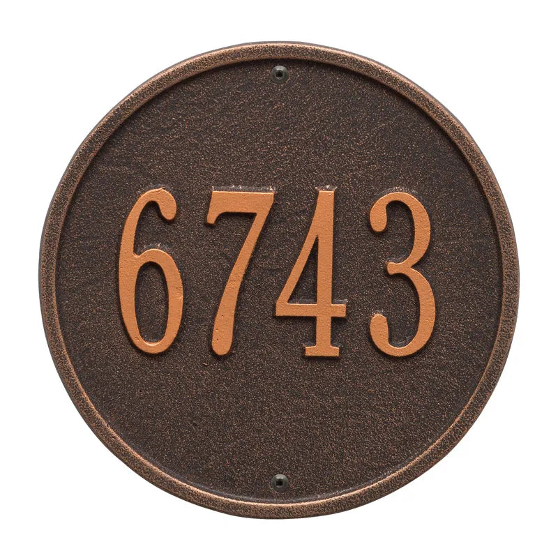 Whitehall Products Round 9 Diameter Wall Plaque One Line