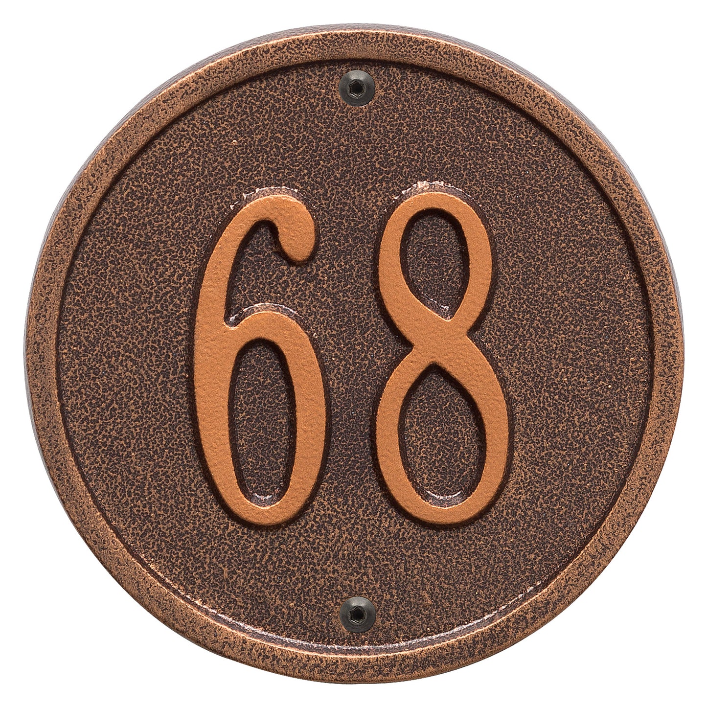 Whitehall Products Round 6 Diameter Wall Plaque One Line Bronze/gold