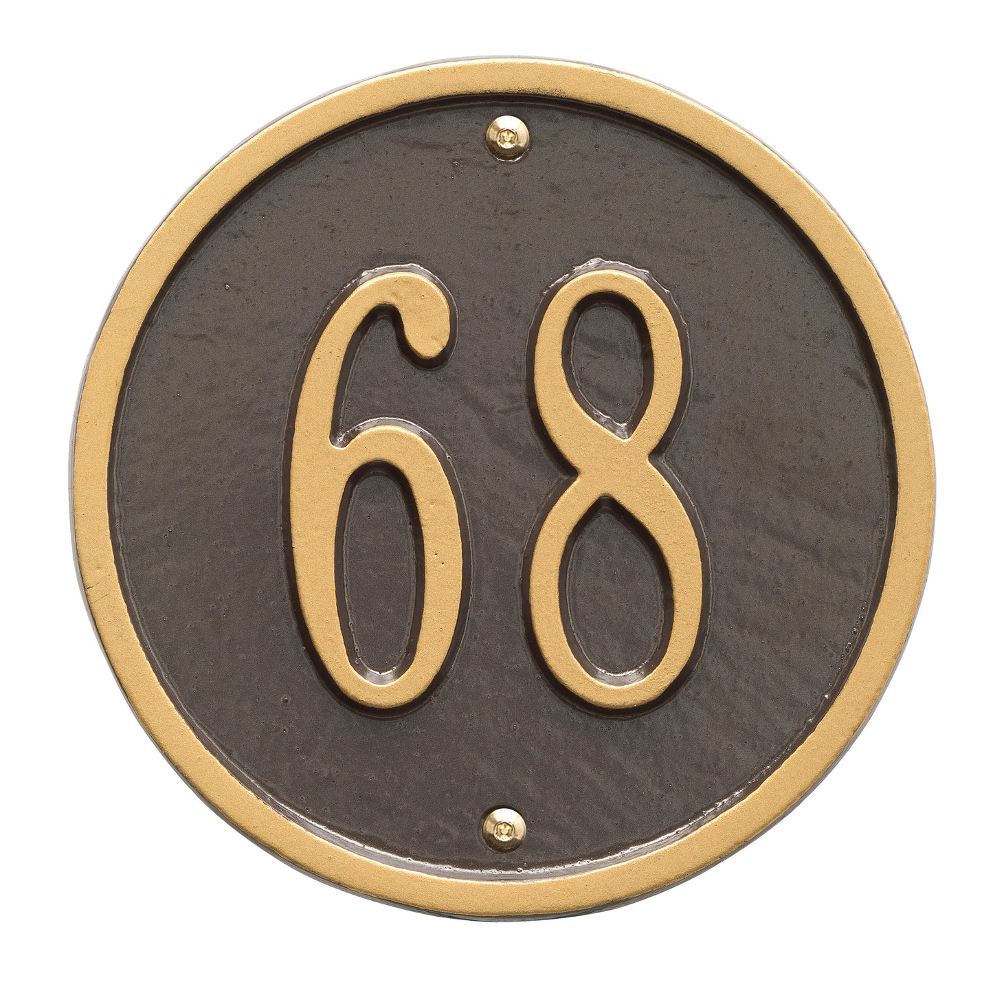 Whitehall Products Round 6 Diameter Wall Plaque One Line Pewter/silver