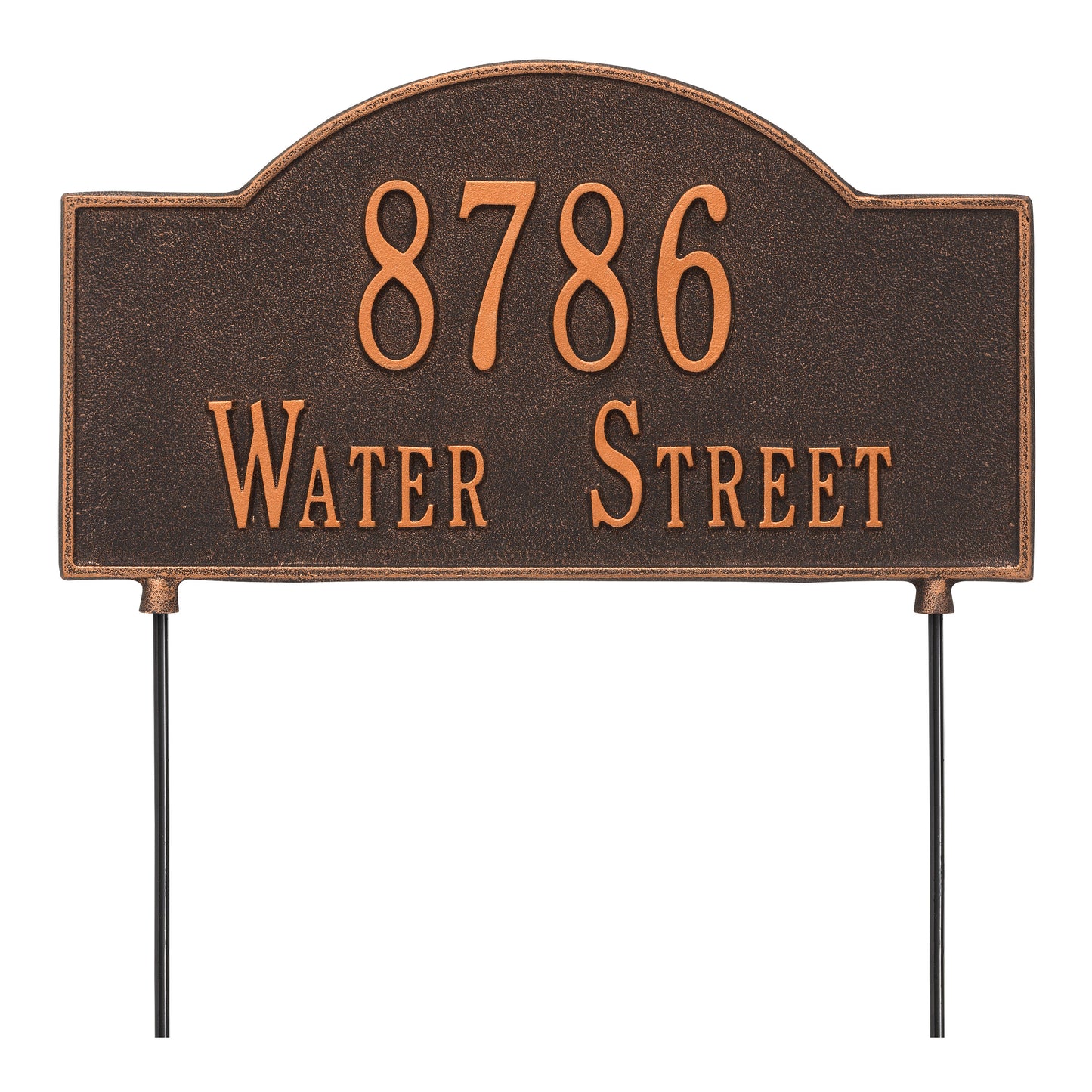 Whitehall Products Personalized 2 Sided Arch Standard Lawn Plaque Two Line Bronze/gold