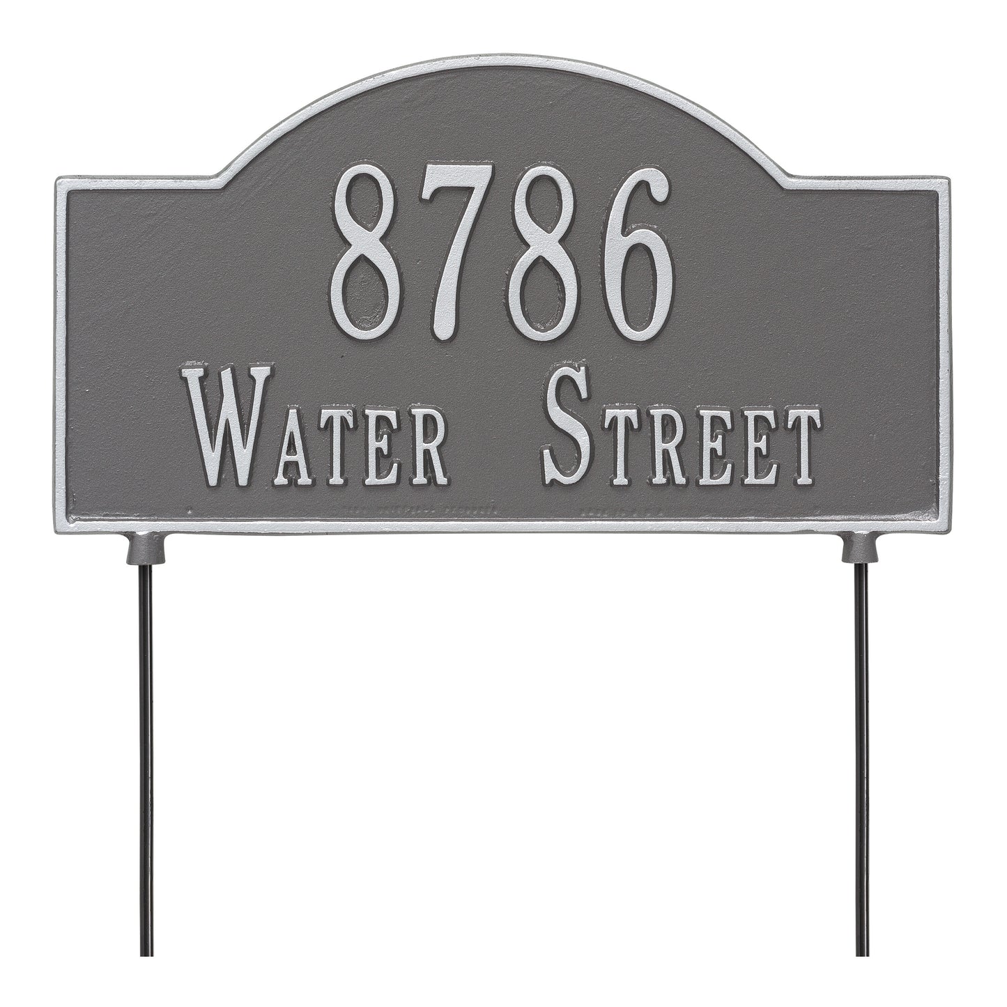 Whitehall Products Personalized 2 Sided Arch Standard Lawn Plaque Two Line Red/gold