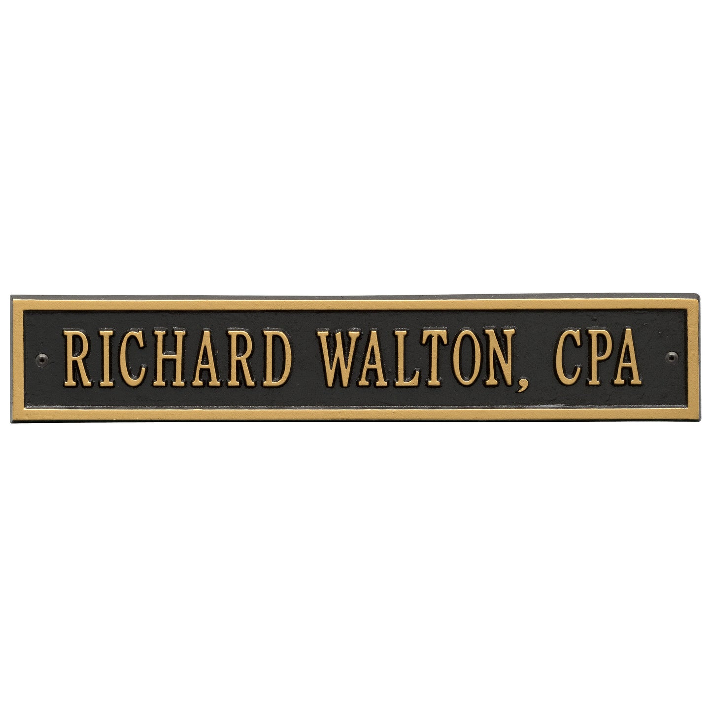 Whitehall Products Arch Extension Standard Wall Plaque One Line Green/gold