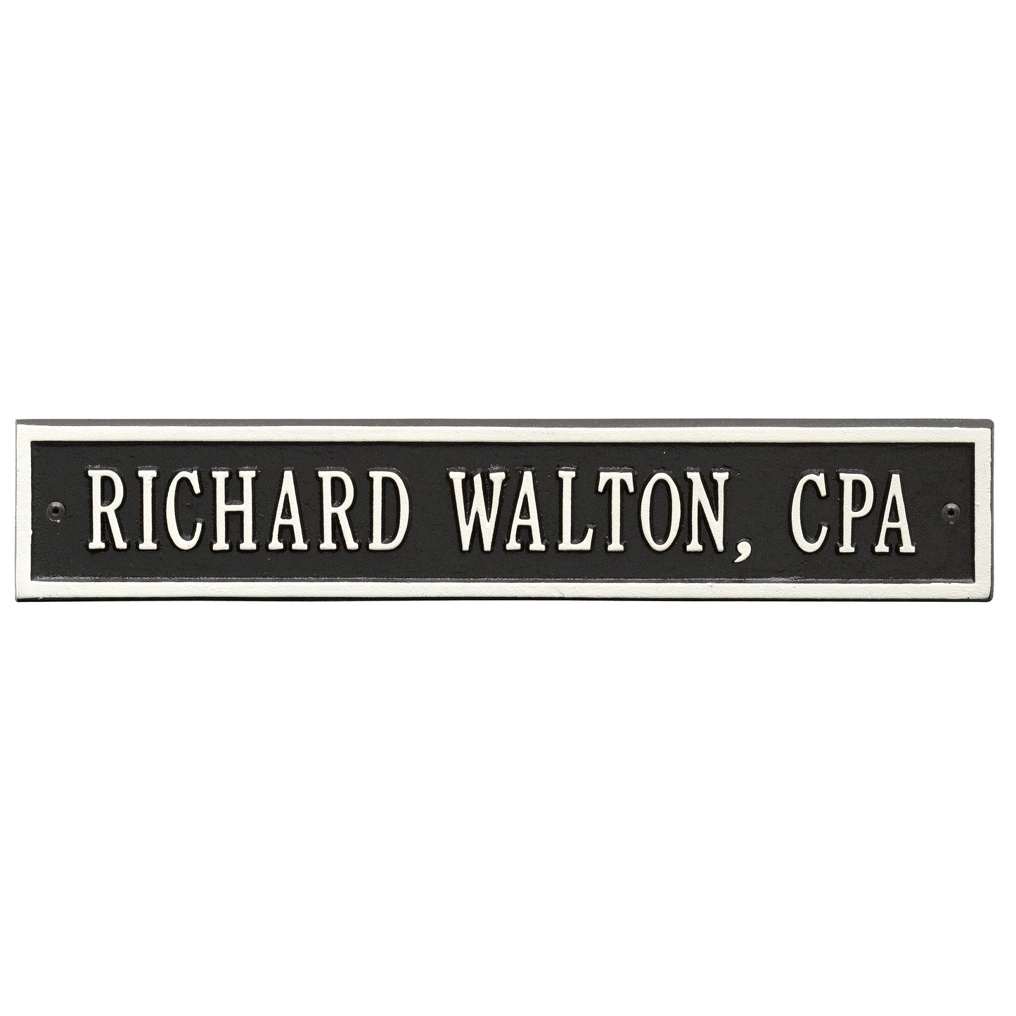 Whitehall Products Arch Extension Standard Wall Plaque One Line White/gold