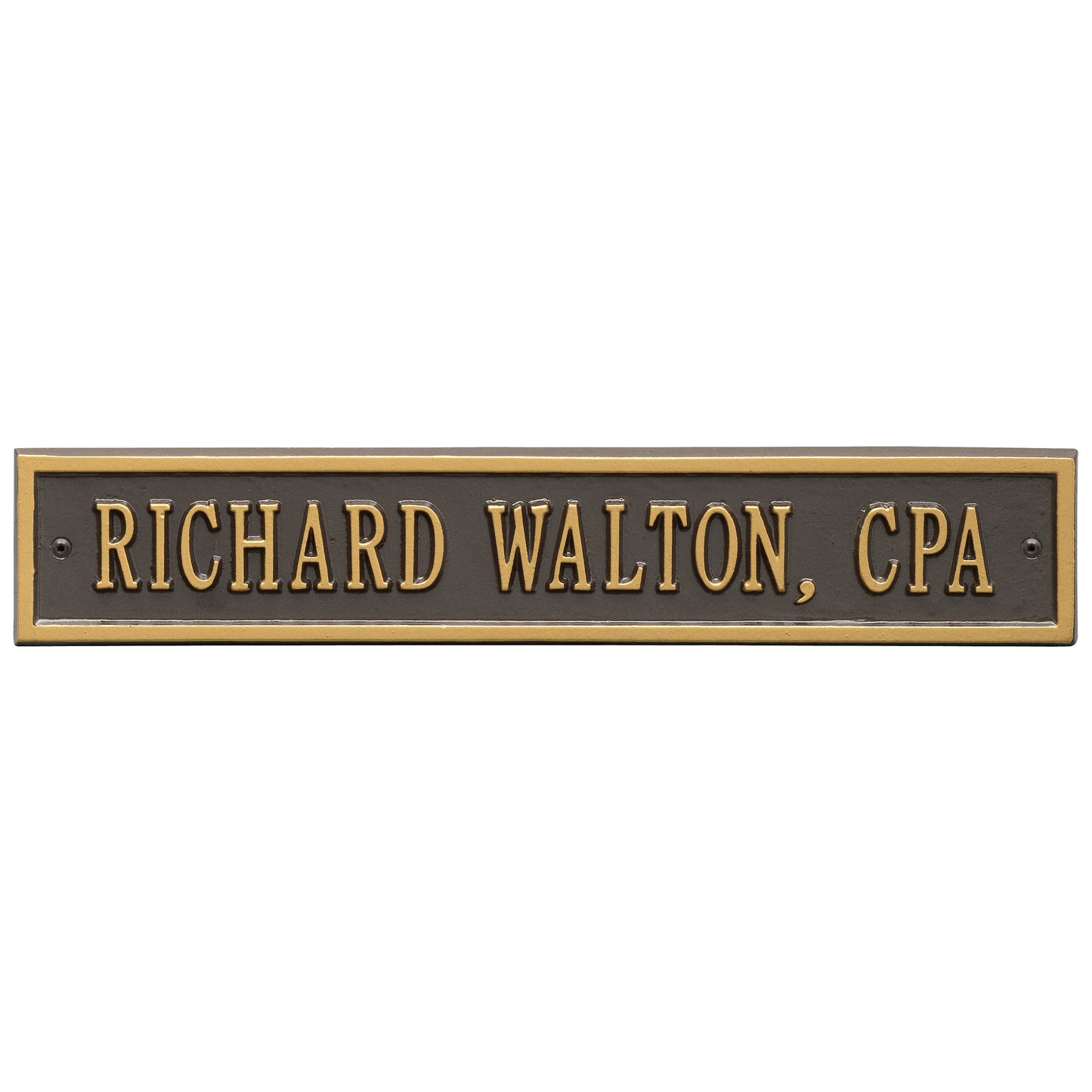 Whitehall Products Arch Extension Standard Wall Plaque One Line Antique Brass