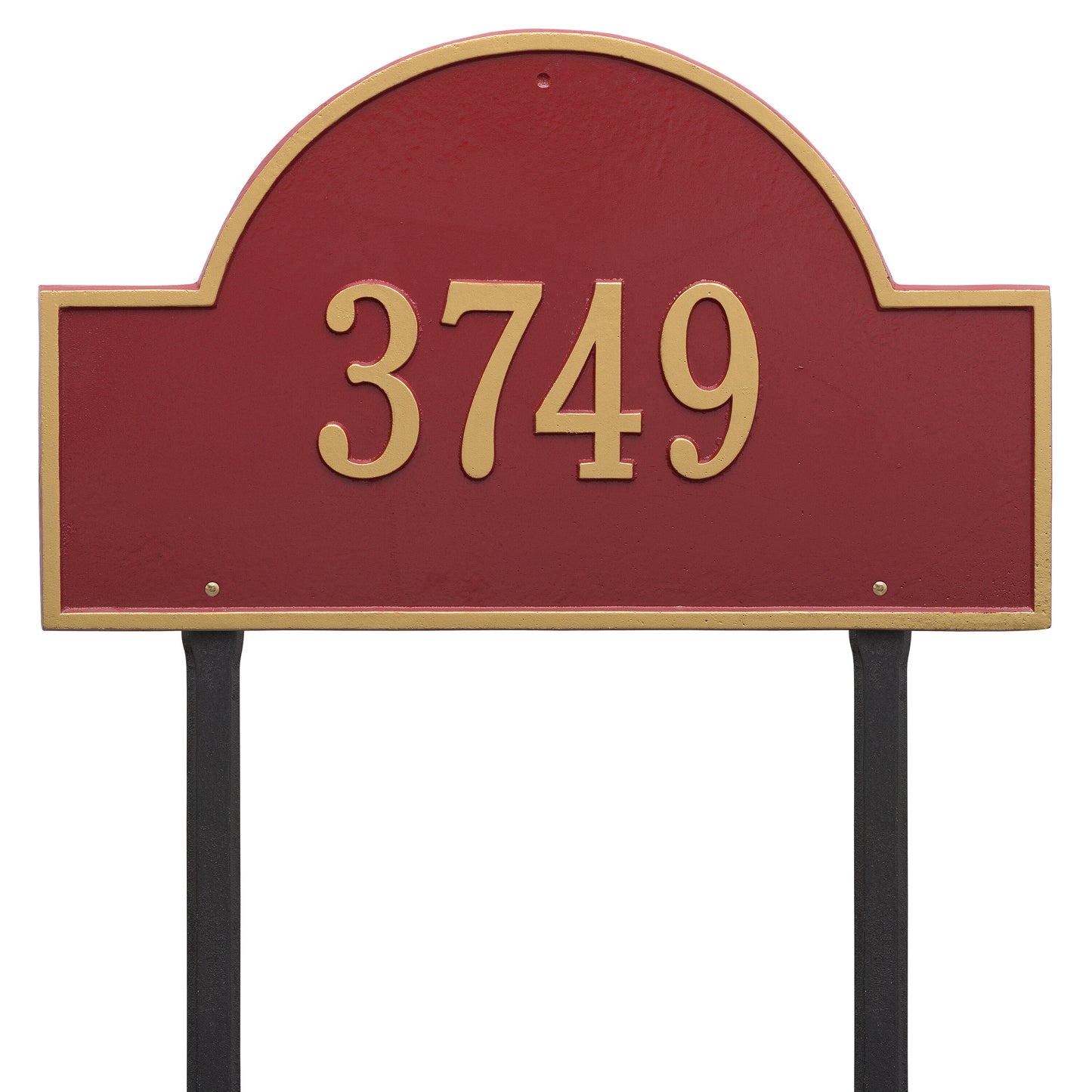 Whitehall Products Arch Marker Estate Lawn Plaque One Line Antique Brass