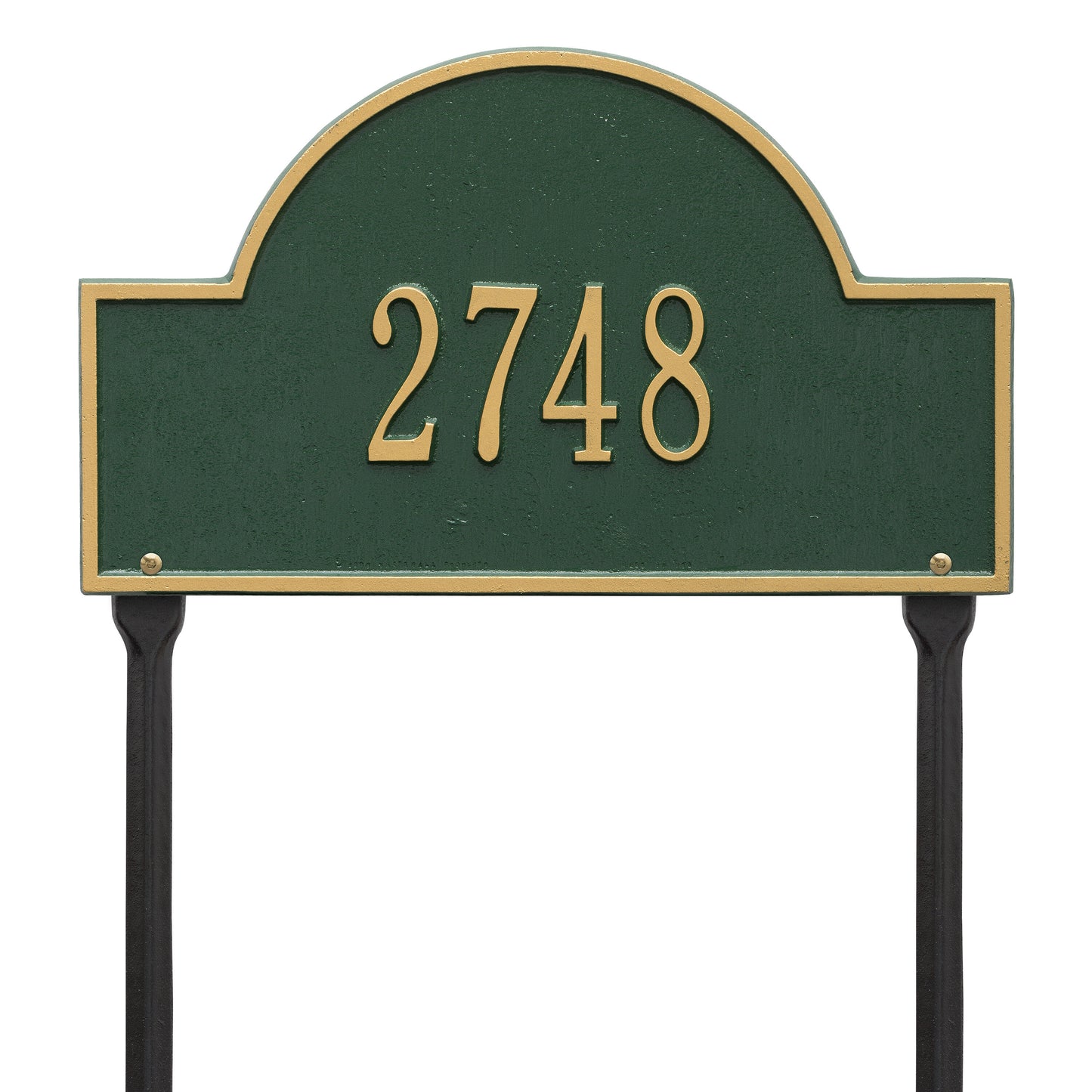 Whitehall Products Arch Marker Standard Lawn Plaque One Line Antique Brass